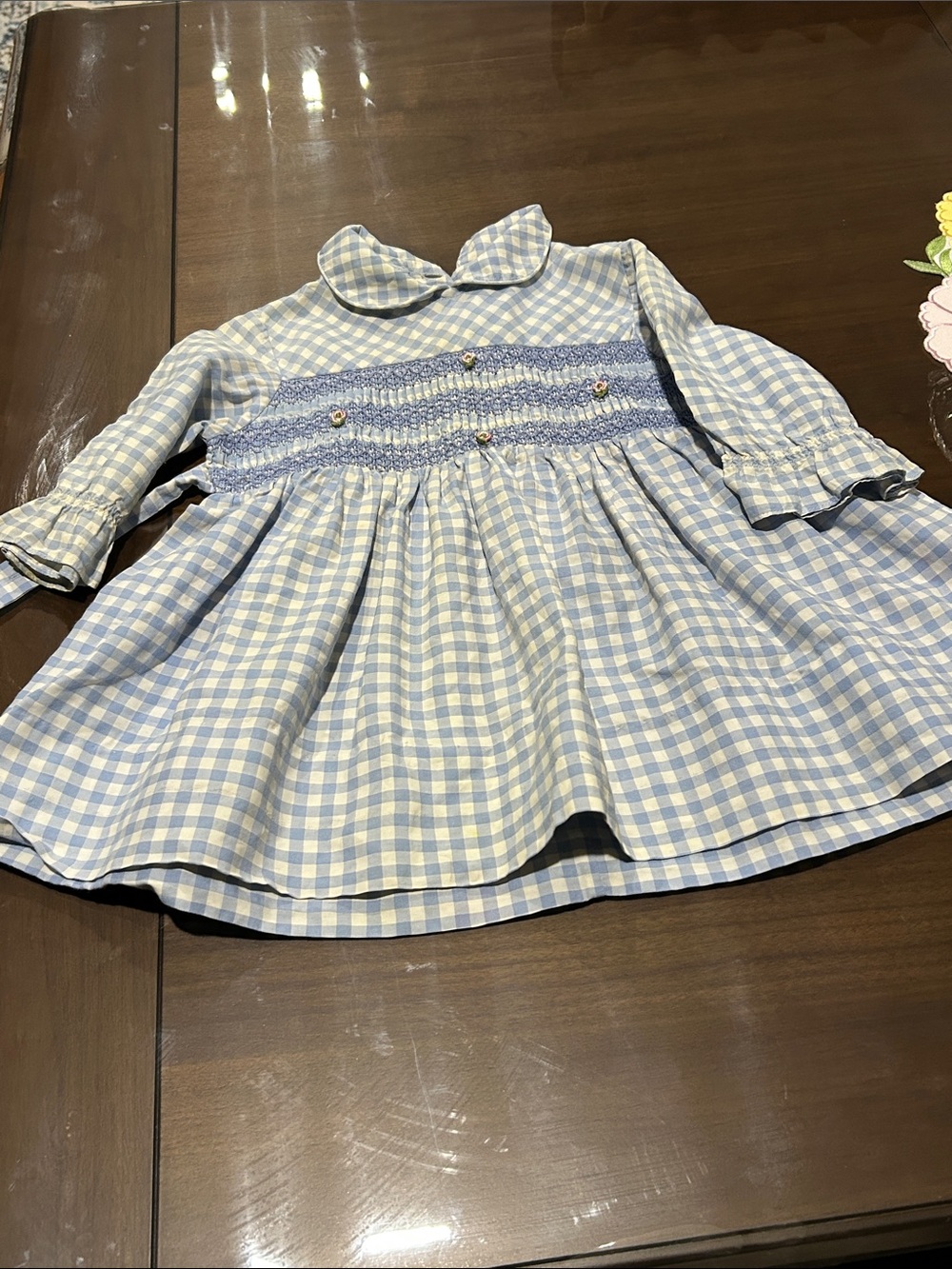 vintage Winnie the Pooh Sears Collection gingham dress Walt Disney ‘1964